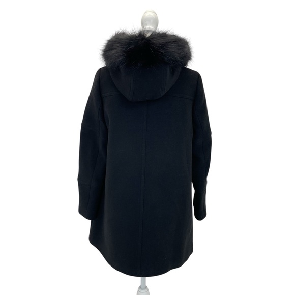 NWT J. Crew Italian Stadium Cloth Coat 6 Black - Picture 6 of 15